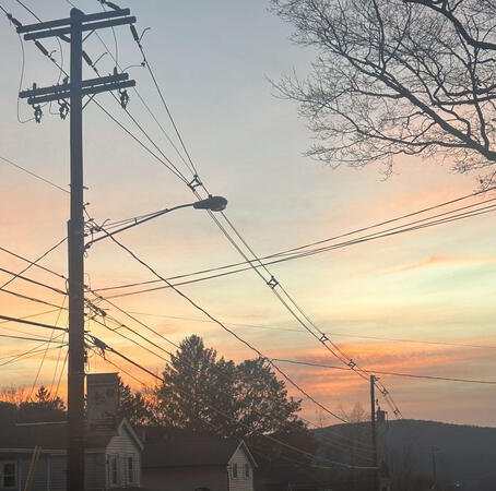 The sky was purple.